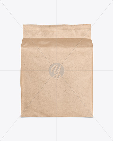 Kraft Paper Bag With Coffee Capsules Mockup In Bag Sack Mockups On Yellow Images Object Mockups