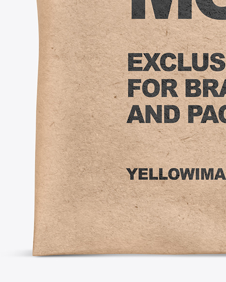 Download Kraft Paper Bag With Coffee Capsules Mockup In Bag Sack Mockups On Yellow Images Object Mockups