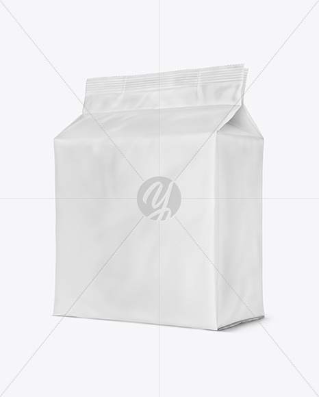 Matte Bag With Coffee Capsules Mockup In Bag Sack Mockups On Yellow Images Object Mockups