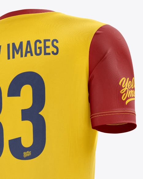 Download Men S Full Soccer Kit With Crew Neck Jersey Mockup Hero Back Shot In Apparel Mockups On Yellow Images Object Mockups