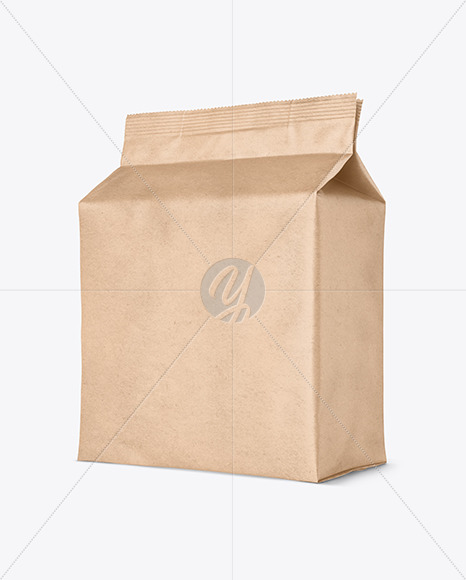 Download Kraft Paper Bag With Coffee Capsules Mockup In Bag Sack Mockups On Yellow Images Object Mockups