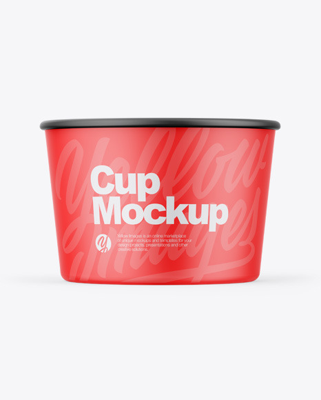 Download Matte Cup Mockup In Cup Bowl Mockups On Yellow Images Object Mockups PSD Mockup Templates