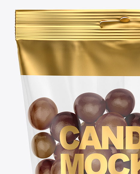 Download Bag With Candies Mockup In Bag Sack Mockups On Yellow Images Object Mockups PSD Mockup Templates