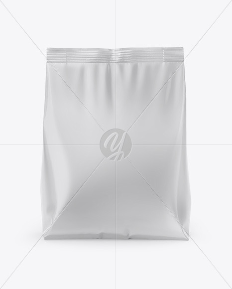 Matte Stand Up Bag Mockup Half Side View In Bag Sack Mockups On Yellow Images Object Mockups