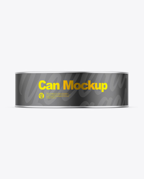 Metallic Can W  Matte Label Mockup PSD #3