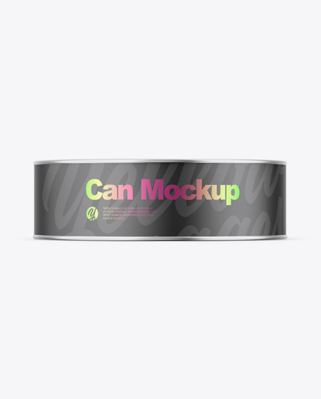 Metallic Can W  Matte Label Mockup PSD #4