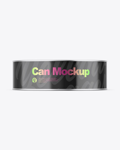 Metallic Can W  Glossy Label Mockup PSD #4