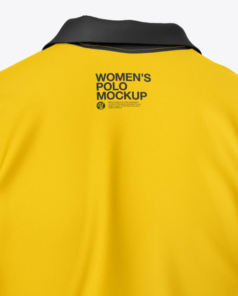 Download Women's Polo Shirt Mockup in Apparel Mockups on Yellow ...