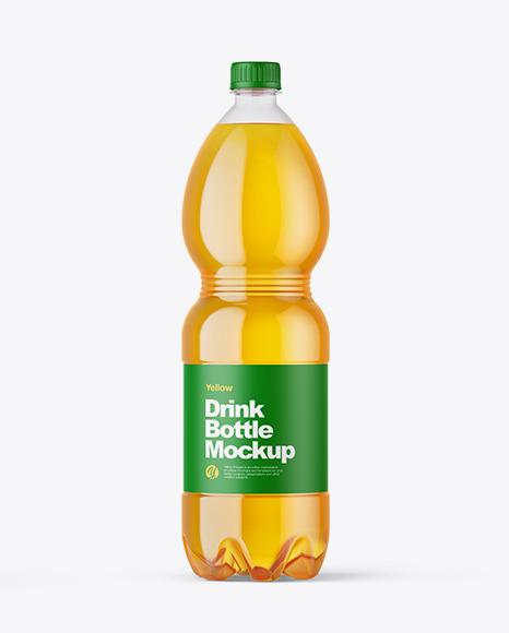 Download Pet Bottle With Apple Juice Mockup In Bottle Mockups On Yellow Images Object Mockups PSD Mockup Templates