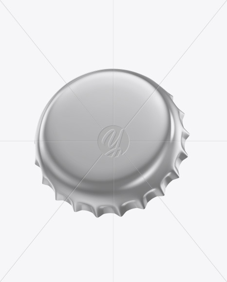 Matte Metallic Bottle Cap Mockup In Bottle Mockups On Yellow Images Object Mockups