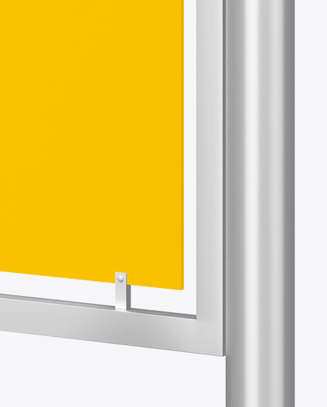 Advertising Board Mockup   Half Side View PSD #1