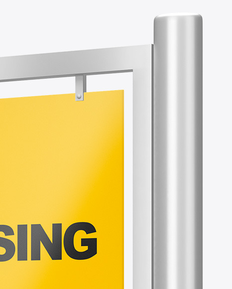 Advertising Board Mockup   Half Side View PSD #7