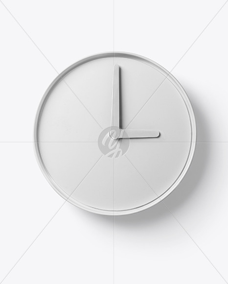 Wall Clock Mockup In Object Mockups On Yellow Images Object Mockups