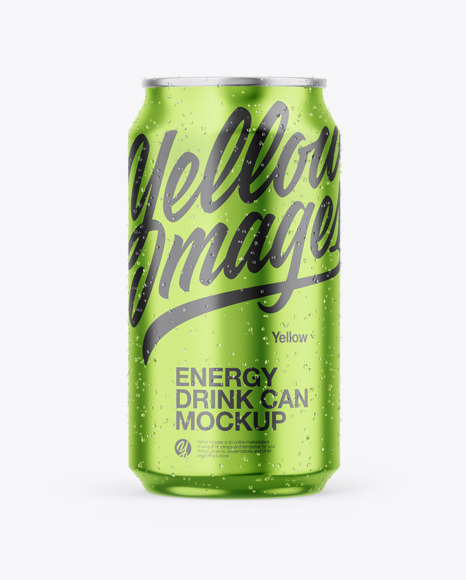 Glossy Metallic Can Mockup