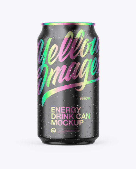 Glossy Metallic Can Mockup PSD #2