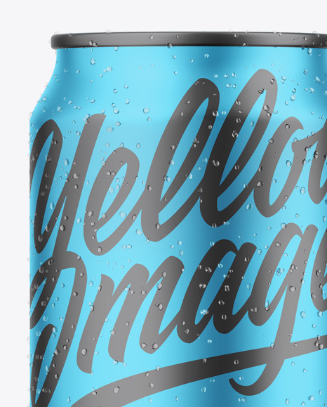 Matte Metallic Can Mockup PSD #6