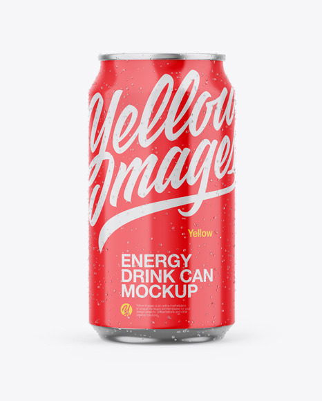 Metallic Can W/ Glossy Finish Mockup