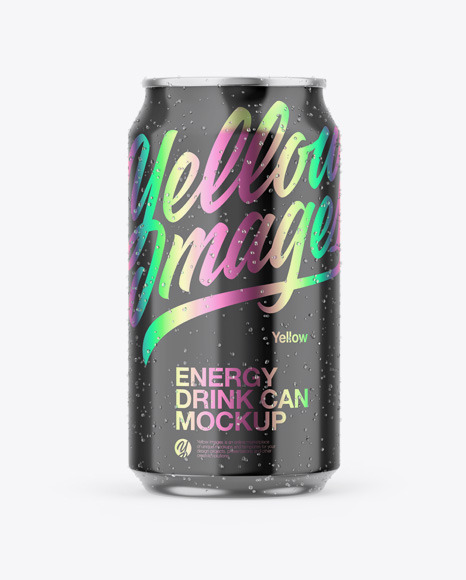 Metallic Can W  Glossy Finish Mockup PSD #2