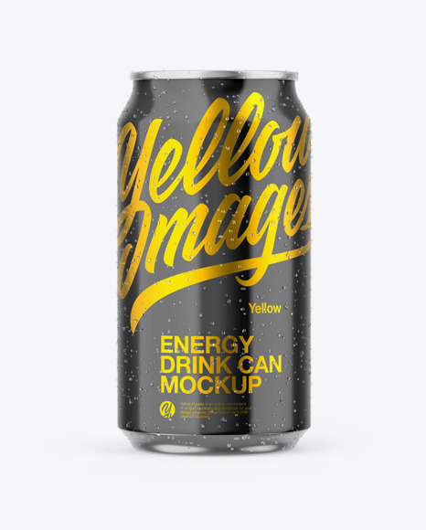 Metallic Can W  Glossy Finish Mockup PSD #1