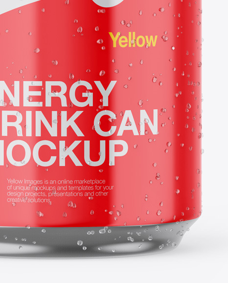 Metallic Can W  Glossy Finish Mockup PSD #7