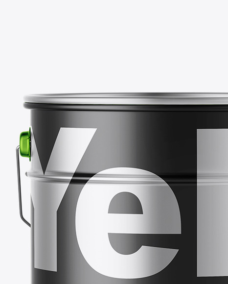 Download Matte Metallic Paint Bucket Mockup In Bucket Pail Mockups On Yellow Images Object Mockups PSD Mockup Templates