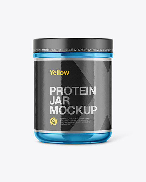 Metallic Protein Jar Mockup