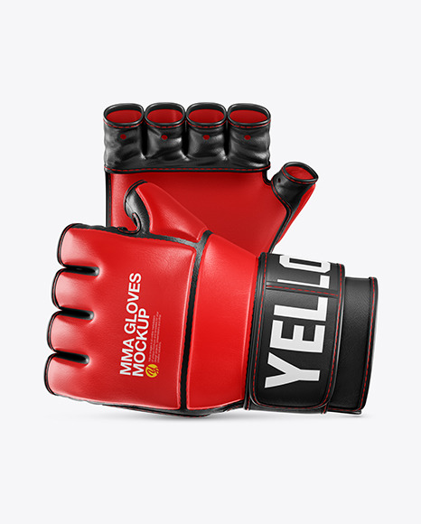 Two Mma Gloves Mockup In Apparel Mockups On Yellow Images Object Mockups