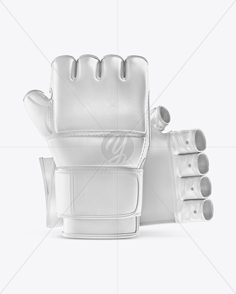 Download Two Mma Gloves Mockup In Apparel Mockups On Yellow Images Object Mockups