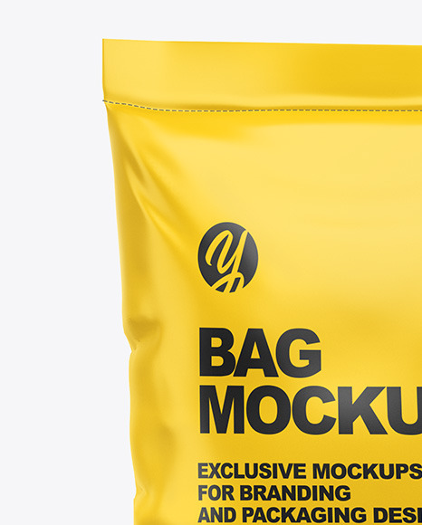 Download Matte Bag Mockup In Bag Sack Mockups On Yellow Images Object Mockups Yellowimages Mockups