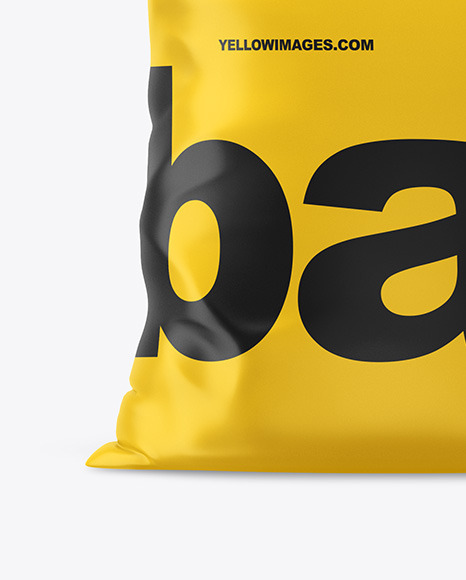 Download Matte Bag Mockup In Bag Sack Mockups On Yellow Images Object Mockups