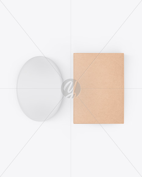 Kraft Box With Soap Mockup In Object Mockups On Yellow Images Object Mockups