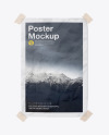 Textured Poster w/ Tape Mockup