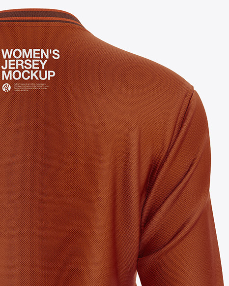 Download Women S Long Sleeve Jersey In Apparel Mockups On Yellow Images Object Mockups