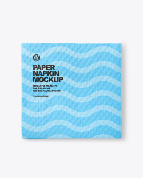 Paper Napkin Mockup In Object Mockups On Yellow Images Object Mockups