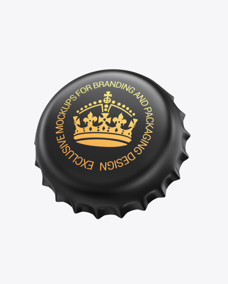 Matte Metallic Bottle Cap Mockup PSD #4