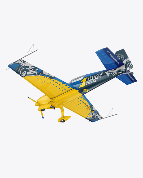 Download Sport Airplane Mockup Half Side View Bottom In Vehicle Mockups On Yellow Images Object Mockups PSD Mockup Templates