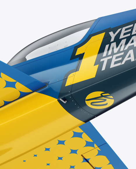 Download Sport Airplane Mockup Half Side View Bottom In Vehicle Mockups On Yellow Images Object Mockups PSD Mockup Templates