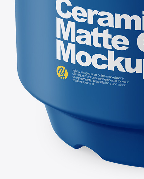 Download Ceramic Matte Cup Mockup High Angle Shot In Cup Bowl Mockups On Yellow Images Object Mockups PSD Mockup Templates