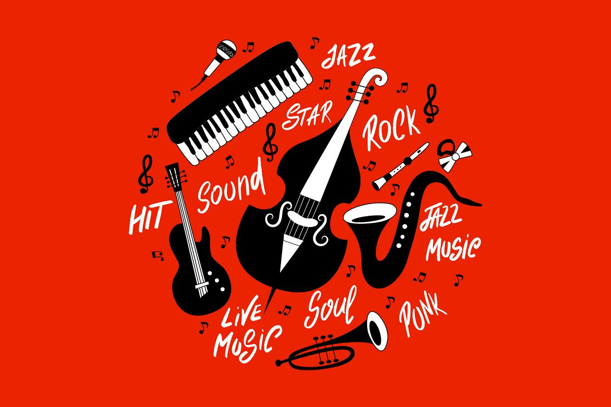 Modern jazz band on Yellow Images Creative Store