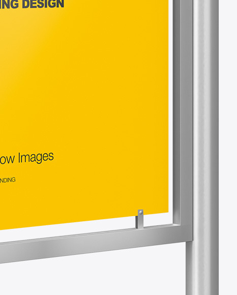 Advertising Board Mockup   Half Side View PSD #6
