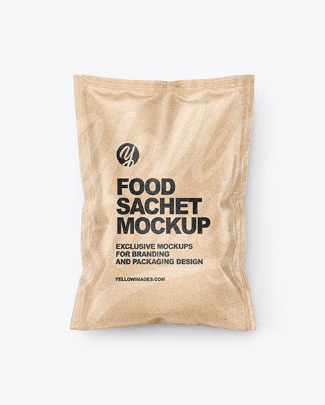 Kraft Paper Food Sachet Mockup Designs Zone