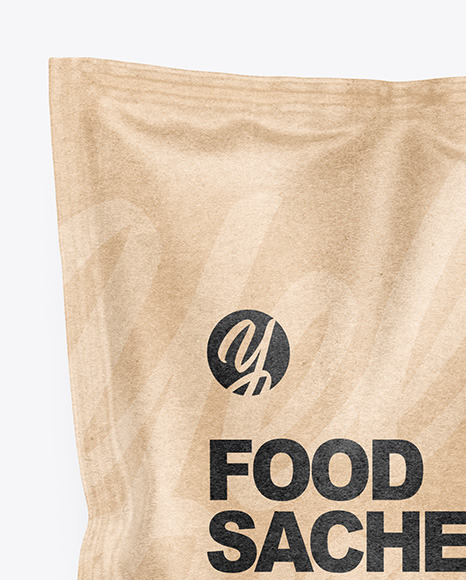 Download Kraft Paper Food Sachet Mockup In Sachet Mockups On Yellow Images Object Mockups PSD Mockup Templates