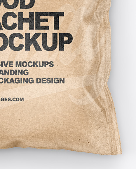 Download Kraft Paper Food Sachet Mockup In Sachet Mockups On Yellow Images Object Mockups PSD Mockup Templates