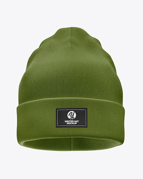 Download Winter Hat Mockup in Apparel Mockups on Yellow Images ...