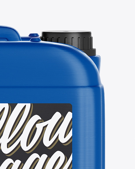 Textured Plastic Jerry Can Mockup