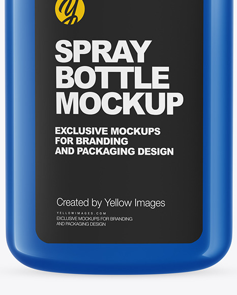 Glossy Spray Bottle Mockup In Bottle Mockups On Yellow Images Object Mockups