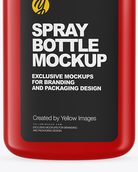 Matte Spray Bottle Mockup In Bottle Mockups On Yellow Images Object Mockups