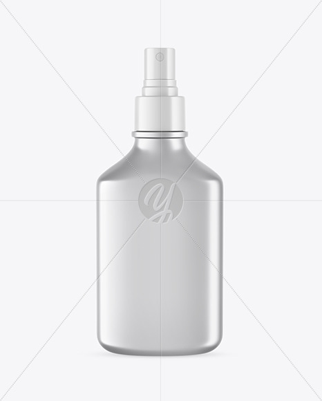 Metallic Spray Bottle Mockup In Bottle Mockups On Yellow Images Object Mockups