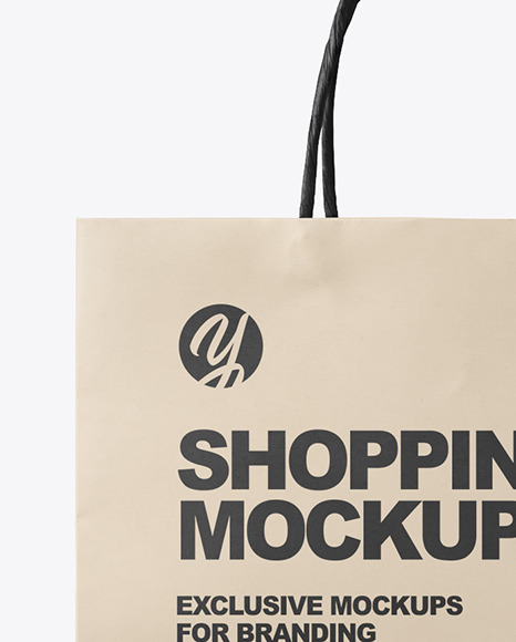 Download Two Paper Shopping Bags Mockup In Bag Sack Mockups On Yellow Images Object Mockups