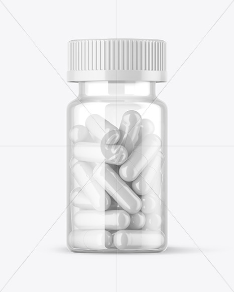 Download Clear Pills Bottle Mockup In Jar Mockups On Yellow Images Object Mockups PSD Mockup Templates